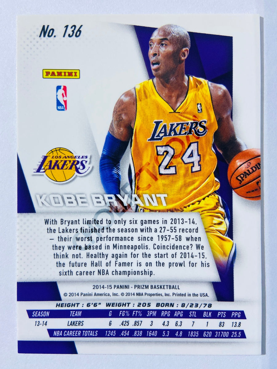 Kobe Bryant - Los Angeles Lakers 2014-15 Panini Prizm #136