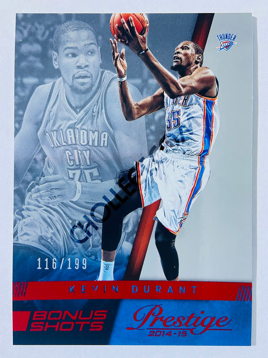 Kevin Durant - Oklahoma City Thunder 2014-15 Panini Prestige Red Bonus Shots Parallel #95 | 116/199