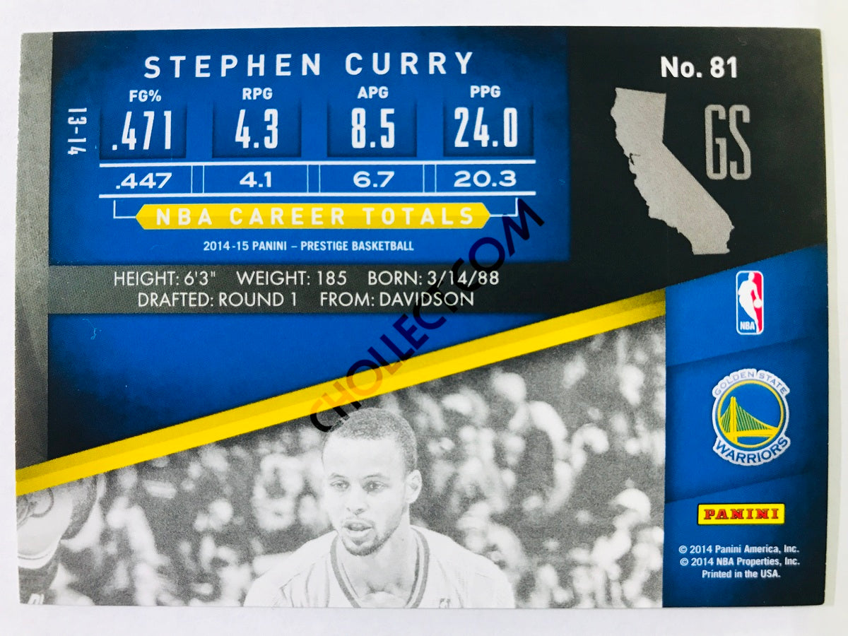 Stephen Curry - Golden State Warriors 2014-15 Panini Prestige #81