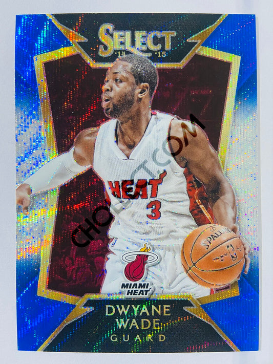 Dwyane Wade - Miami Heat 2014-15 Panini Select Concourse Level Blue/Silver Prizm Parallel #2