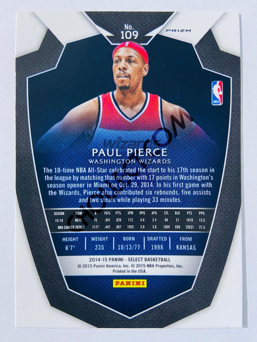 Paul Pierce - Washington Wizards 2014-15 Panini Select Premier Level Silver Prizm Parallel #109