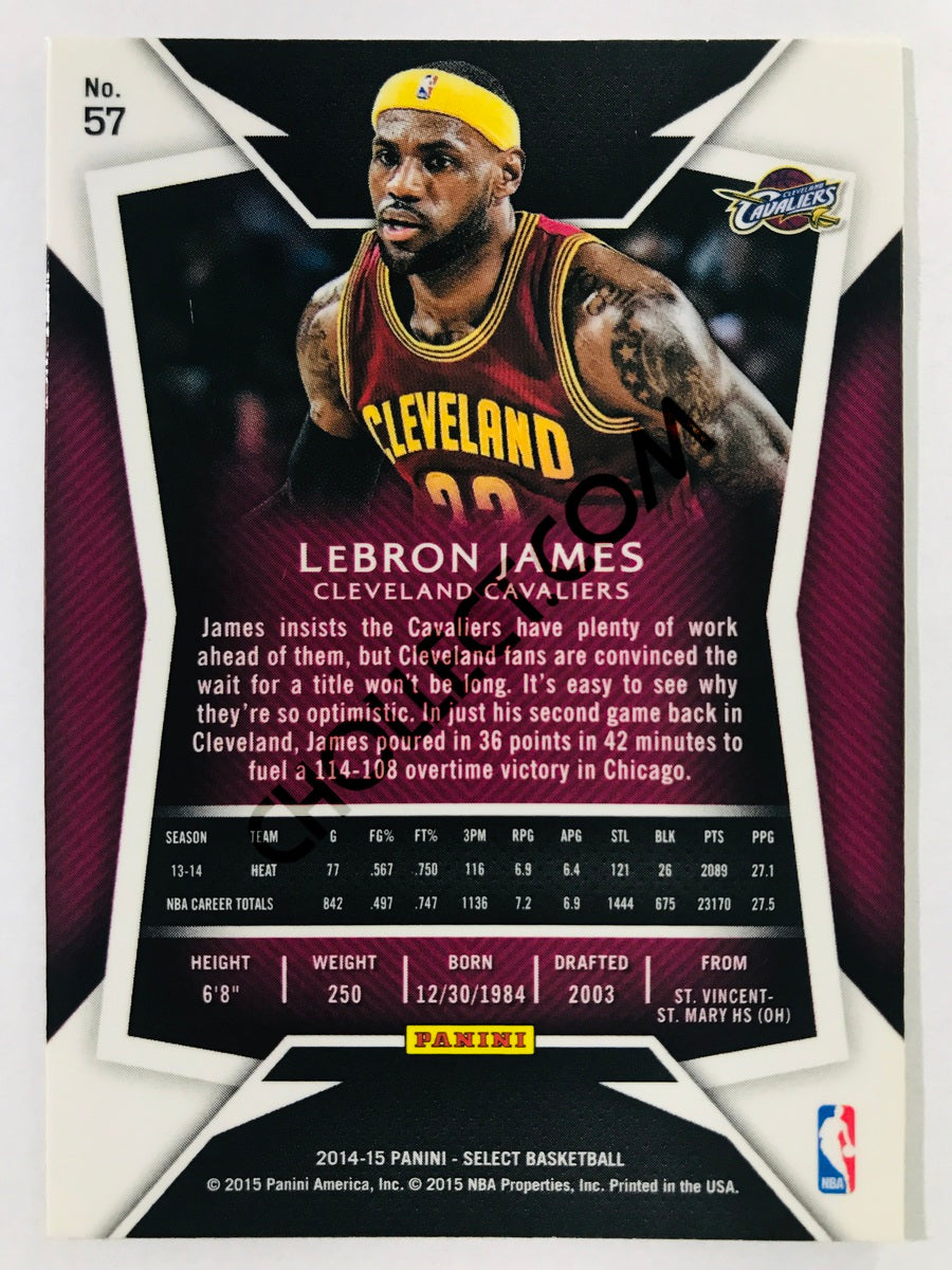 LeBron James - Cleveland Cavaliers 2014-15 Panini Select #57