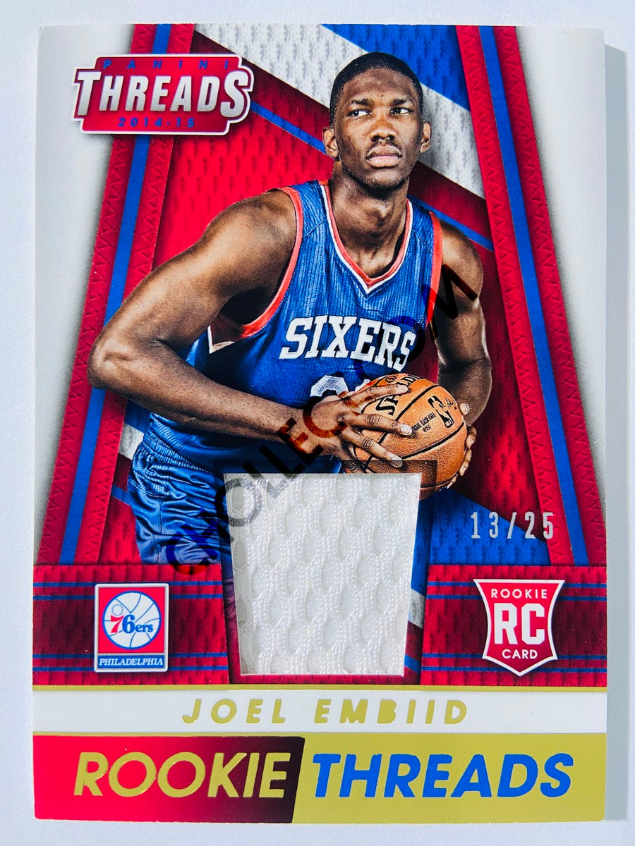 Joel Embiid - Philadelphia 76ers 2014-15 Panini Threads Rookie Threads RC Rookie #13 | 13/25