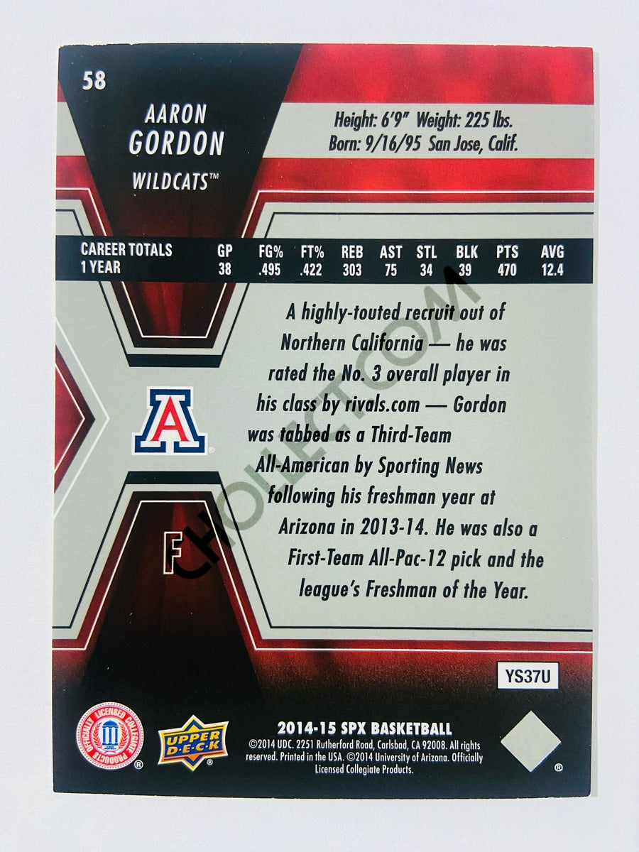 Aaron Gordon – Wildcats 2014-15 Upper Deck SPX Rookie #58