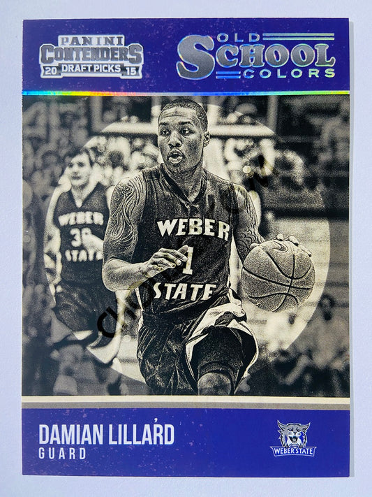 Damian Lillard - Weber State 2015 Panini Contenders Draft Picks Old School Colors #6