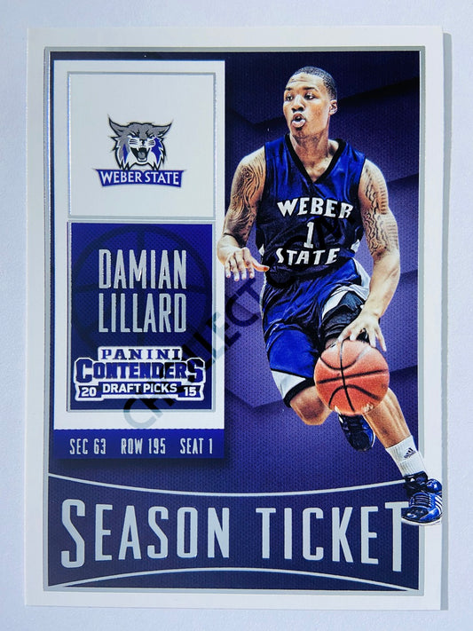 Damian Lillard - Weber State 2015 Panini Contenders Draft Picks Season Ticket #20