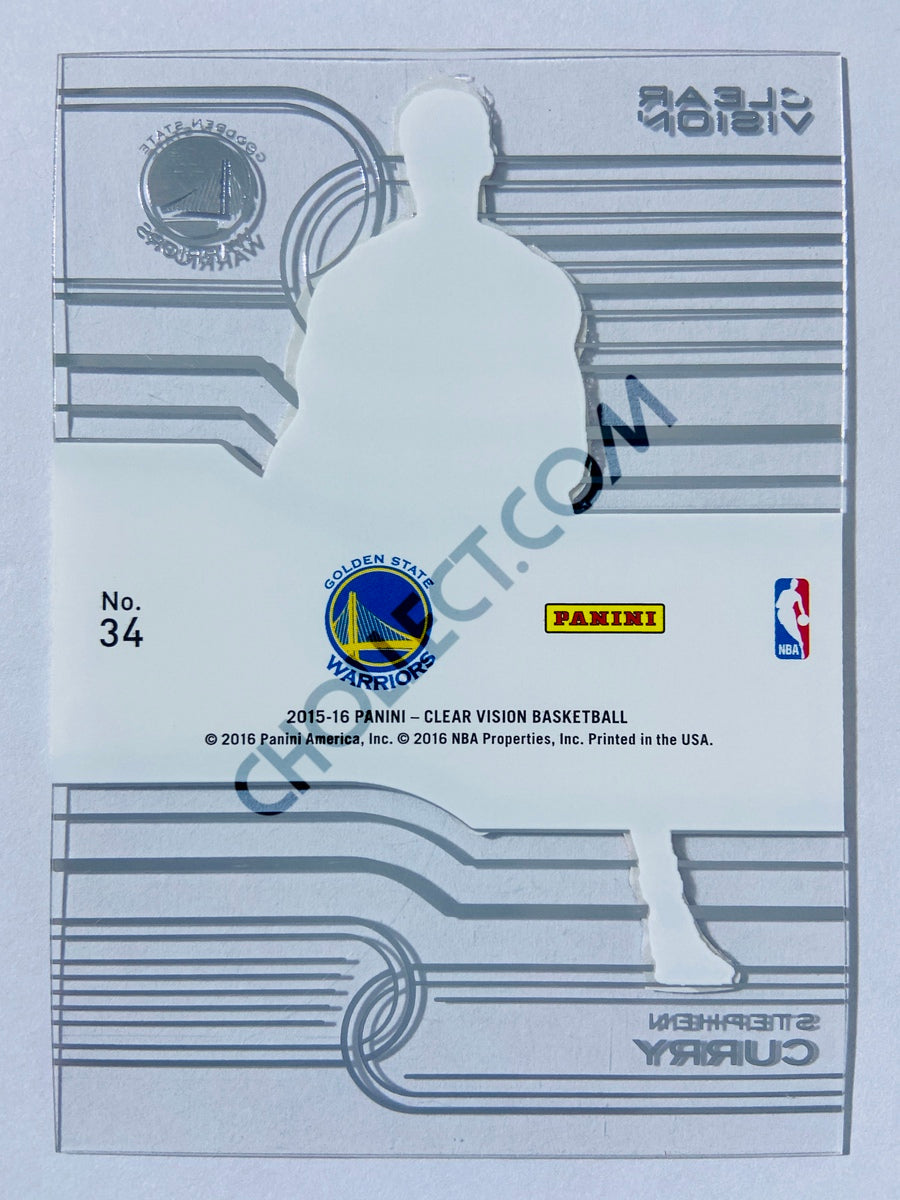 Stephen Curry - Golden State Warriors 2015-16 Panini Clear Vision #34