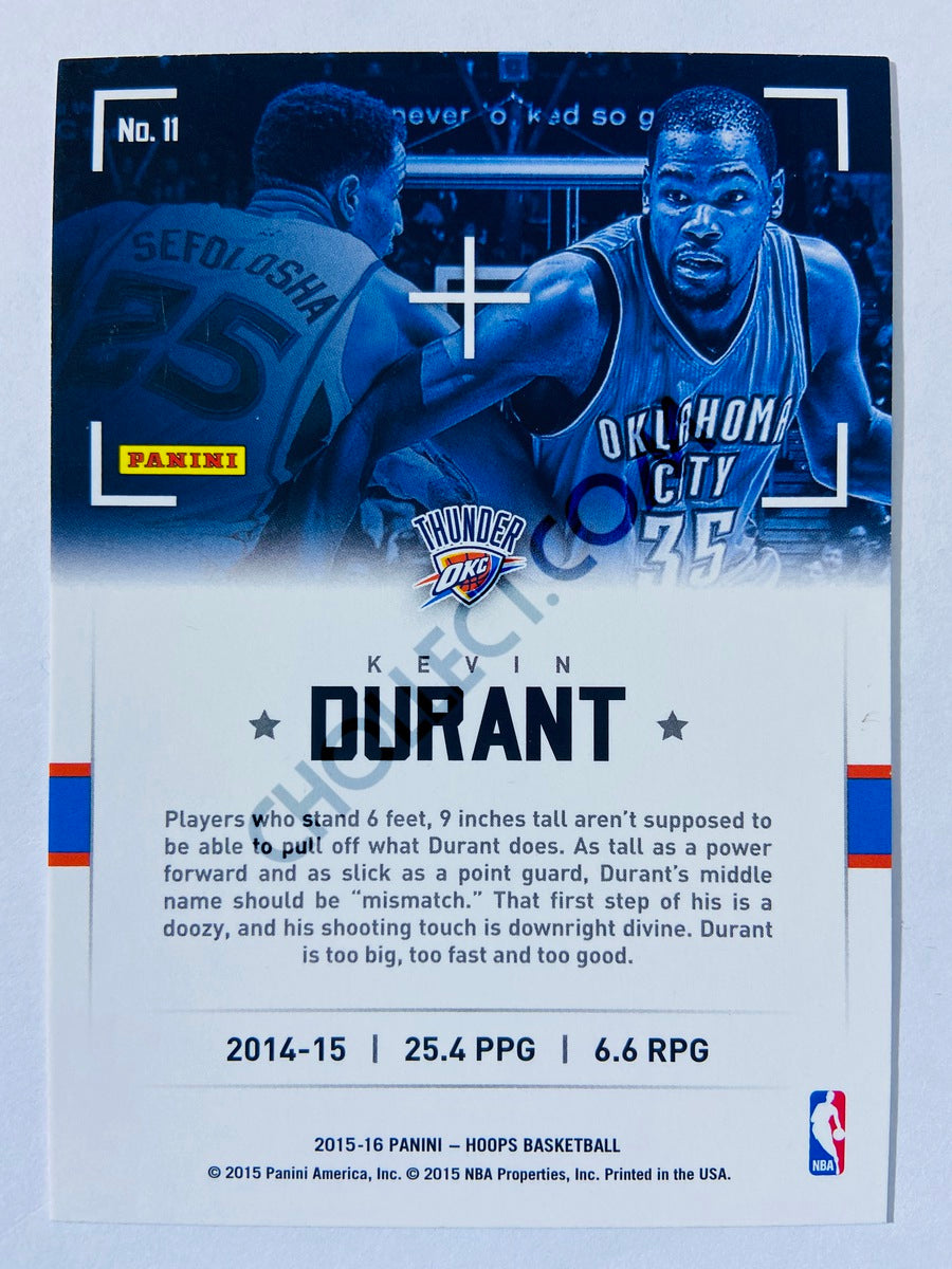 Kevin Durant - Oklahoma City Thunder 2015-16 Panini Hoops Action Shots Insert #11