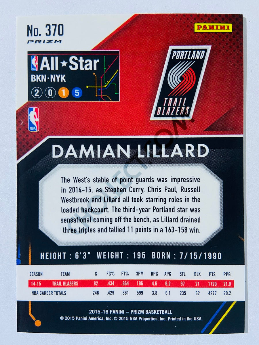 Damian Lillard - Portland Trail Blazers 2015-16 Panini Prizm Red/White/Blue #370