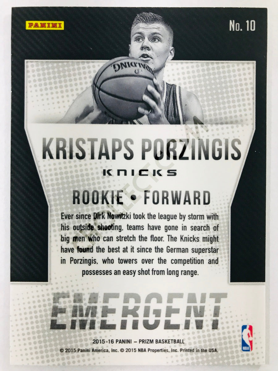 Kristaps Porzingis - New York Knicks 2015-16 Panini Prizm Emergent Insert #10