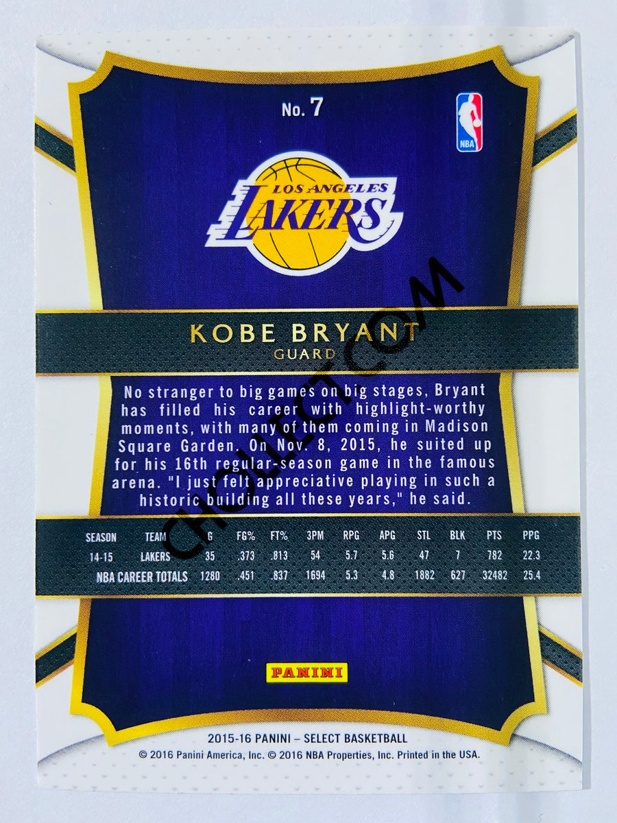 Kobe Bryant - Los Angeles Lakers 2015-16 Panini Select Concourse Level #7