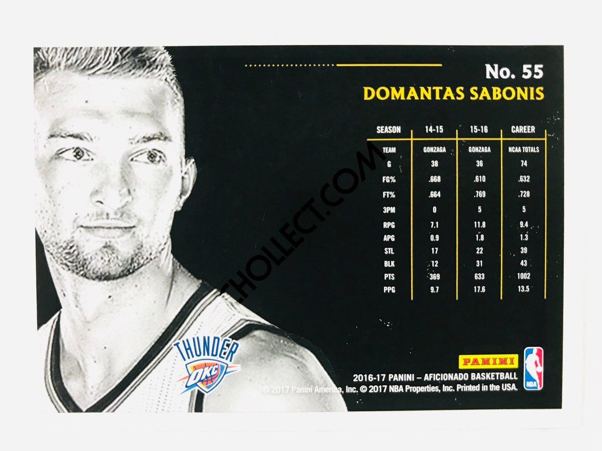 Domantas Sabonis - Oklahoma City Thunder 2016-17 Panini Aficionado RC Rookie #55