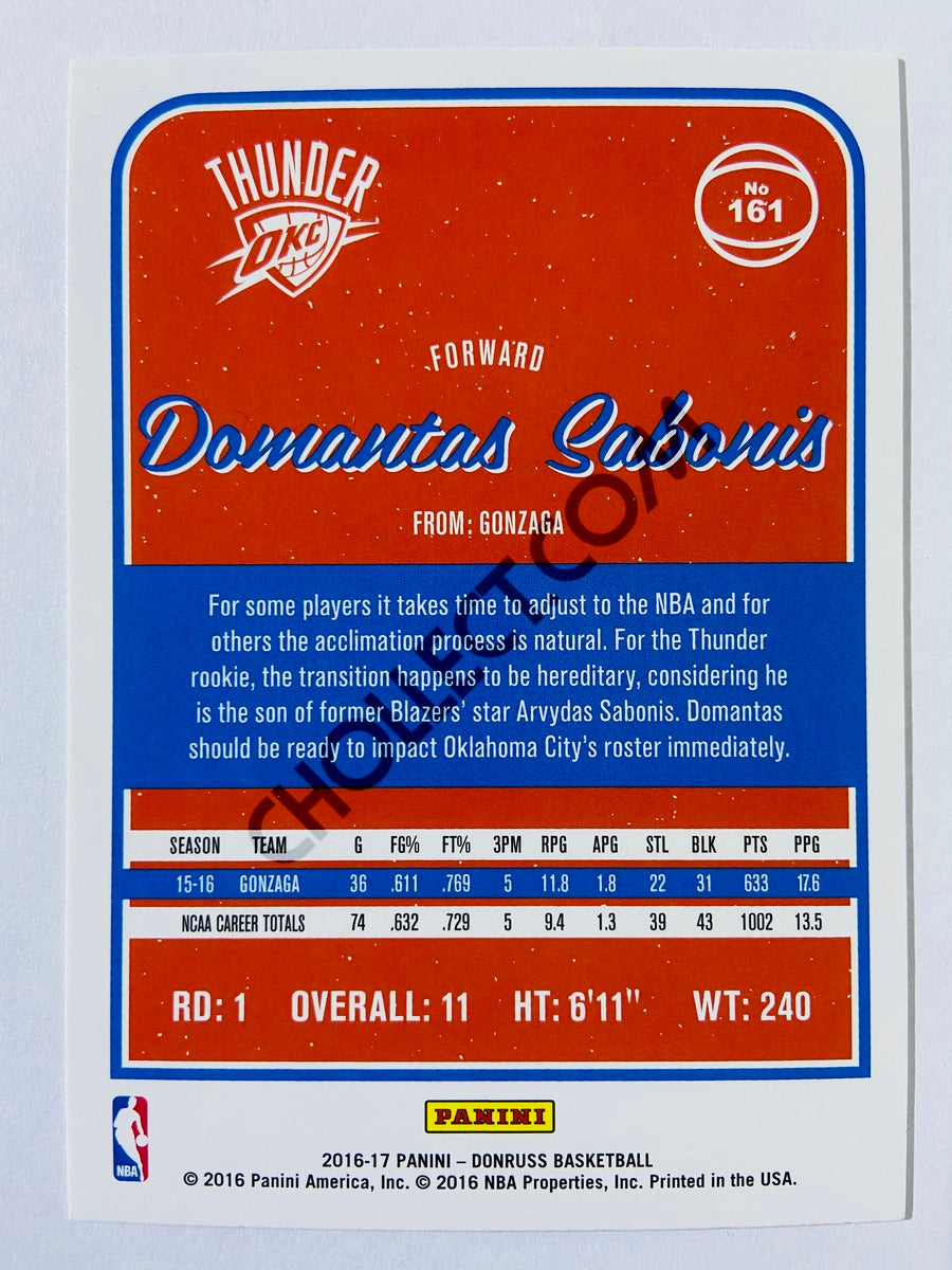 Domantas Sabonis - Oklahoma City Thunder 2016-17 Panini Donruss RC Rookie #161