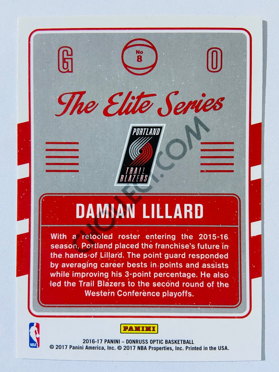 Damian Lillard - Portland Trail Blazers 2016-17 Panini Donruss Optic The Elite Series #8