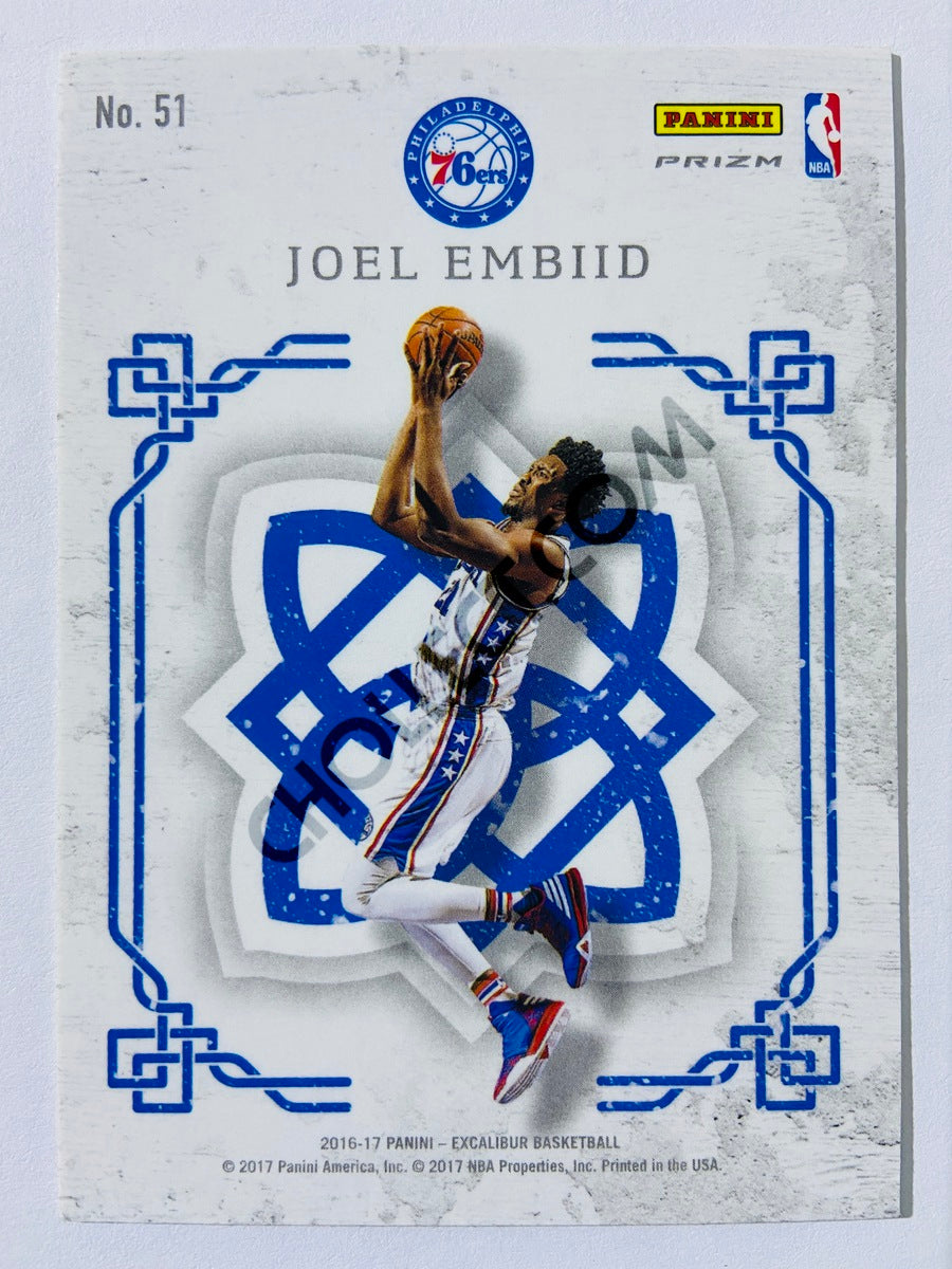 Joel Embiid - Philadelphia 76ers 2016-17 Panini Excalibur Crusade Silver Parallel #51