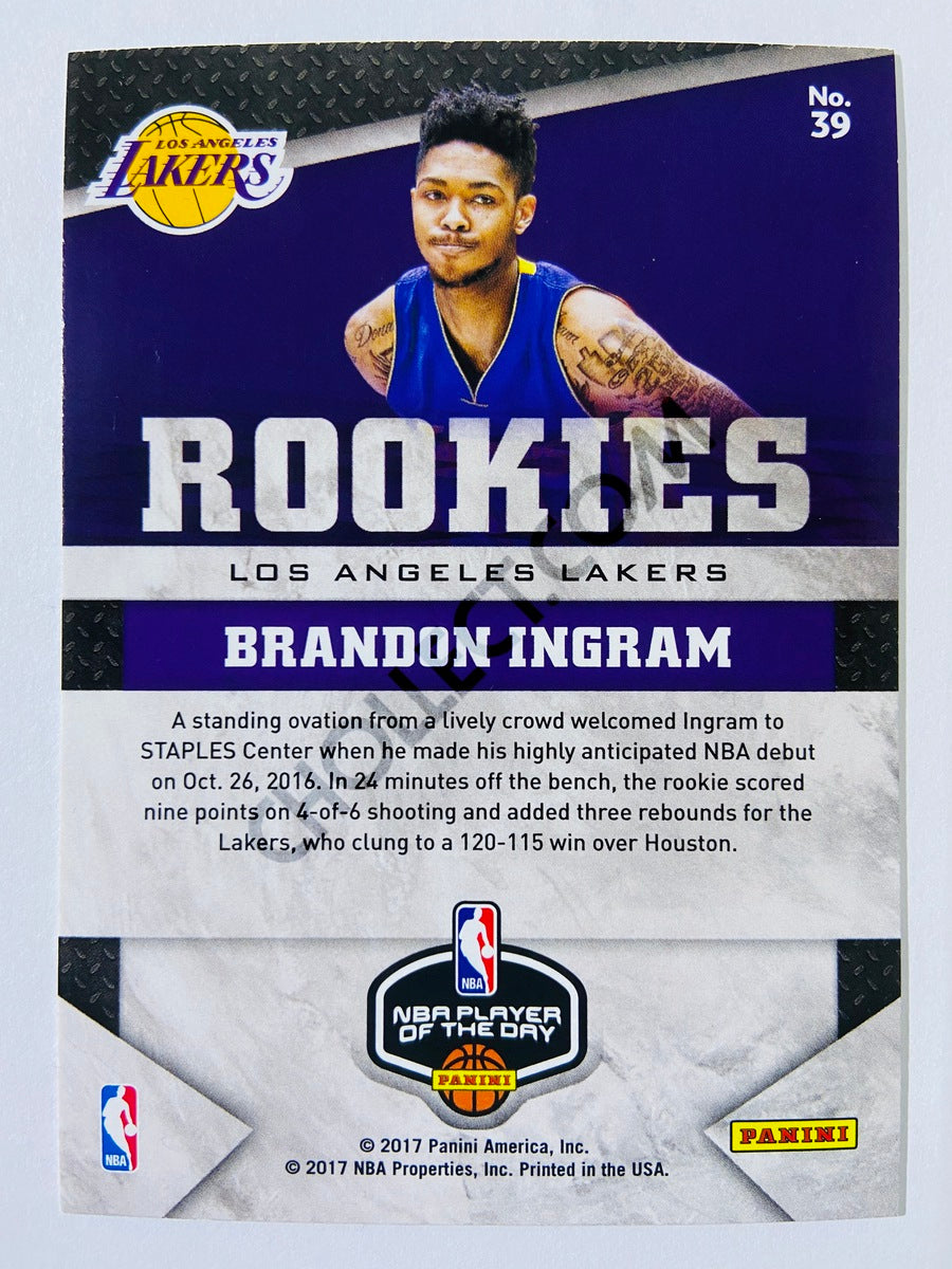 Brandon Ingram - Los Angeles Lakers 2016-17 Panini Panini NBA Player of the Day RC Rookie #39