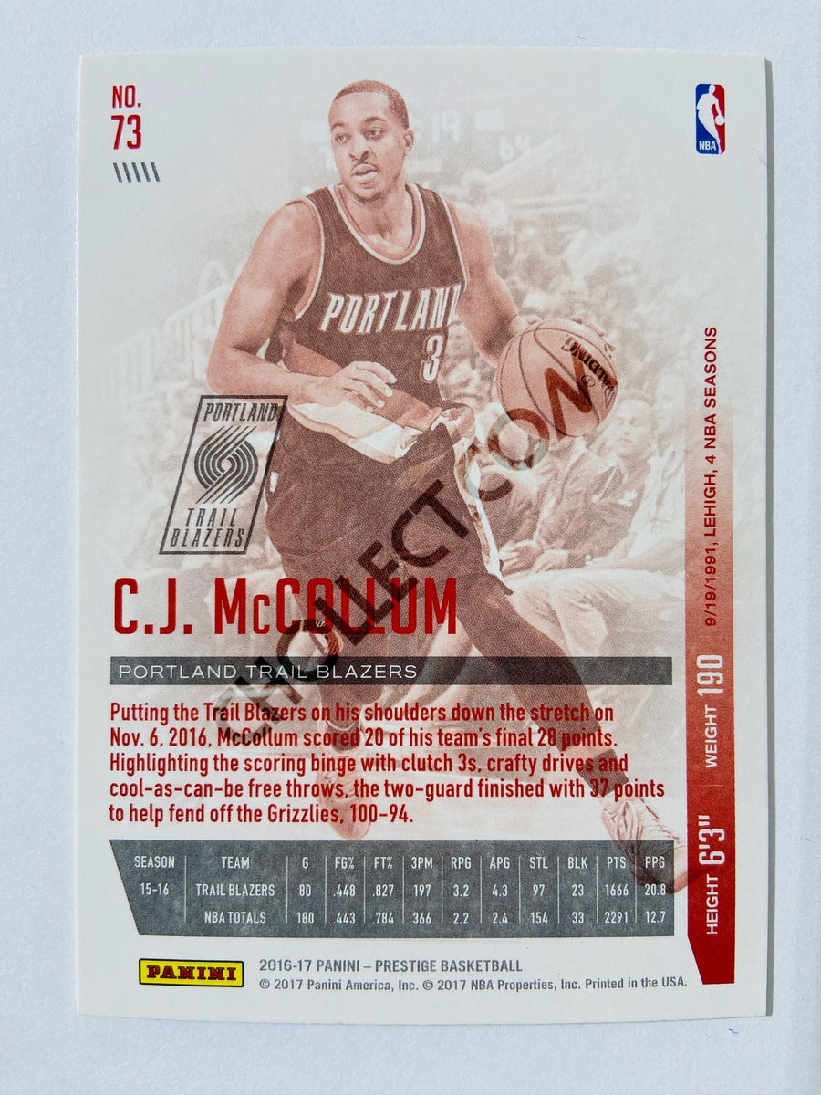 CJ McCollum - Portland Trail Blazers 2016-17 Panini Prestige #73