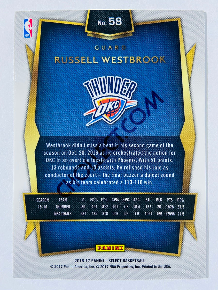 Russell Westbrook - Oklahoma City Thunder 2016-17 Panini Select Concourse Level #58