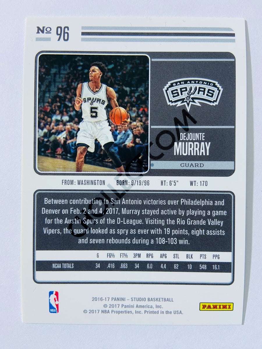 Dejounte Murray – San Antonio Spurs 2016-17 Panini Studio Action RC Rookie #96