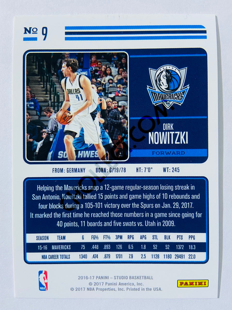 Dirk Nowitzki - Dallas Mavericks 2016-17 Panini Studio Action #9