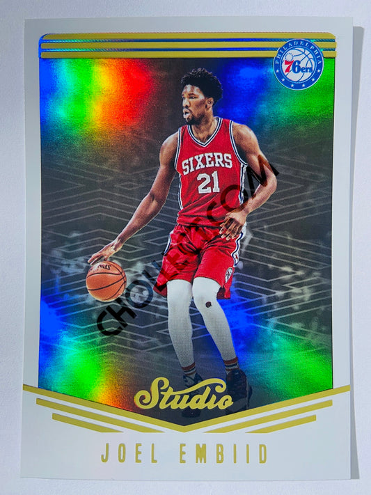 Joel Embiid - Philadelphia 76ers 2016-17 Panini Studio Action Base Card #41