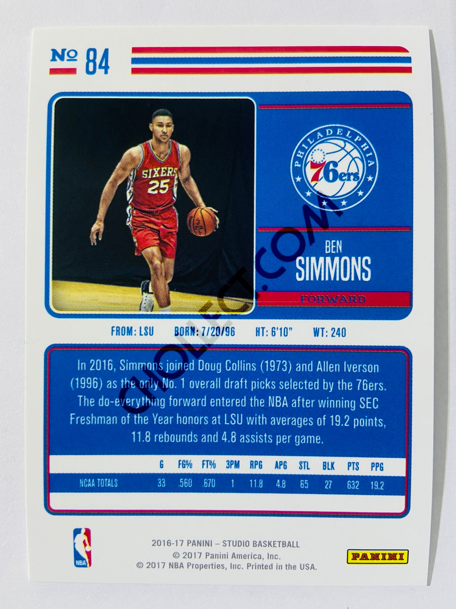 Ben Simmons - Philadelphia 76ers 2016-17 Panini Studio Portrait RC Rookie Card #184