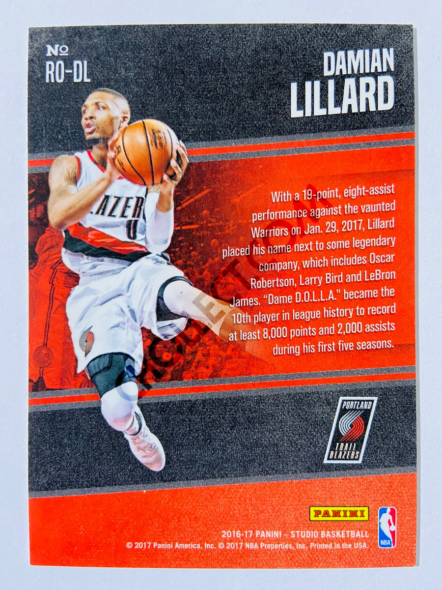 Damian Lillard - Portland Trail Blazers 2016-17 Panini Studio Rising to the Occasion #RO-DL