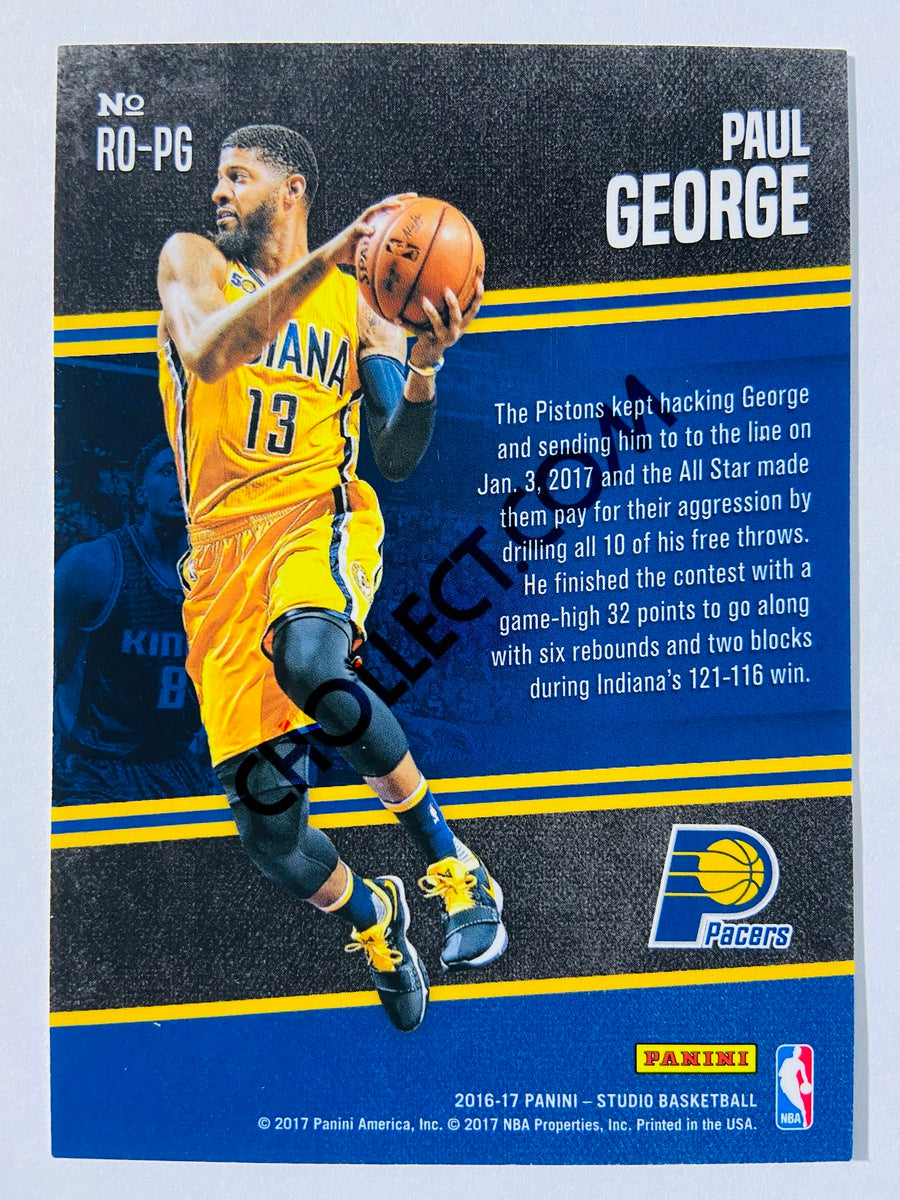 Paul George - Indiana Pacers 2016-17 Panini Studio Rising to the Occasion #RO-PG