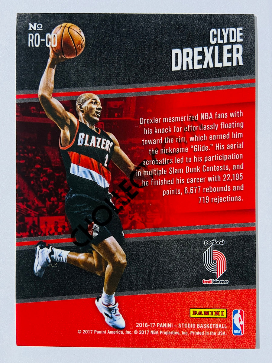 Clyde Drexler - Portland Trail Blazers 2016-17 Panini Studio Rising to the Occasion #RO-CD