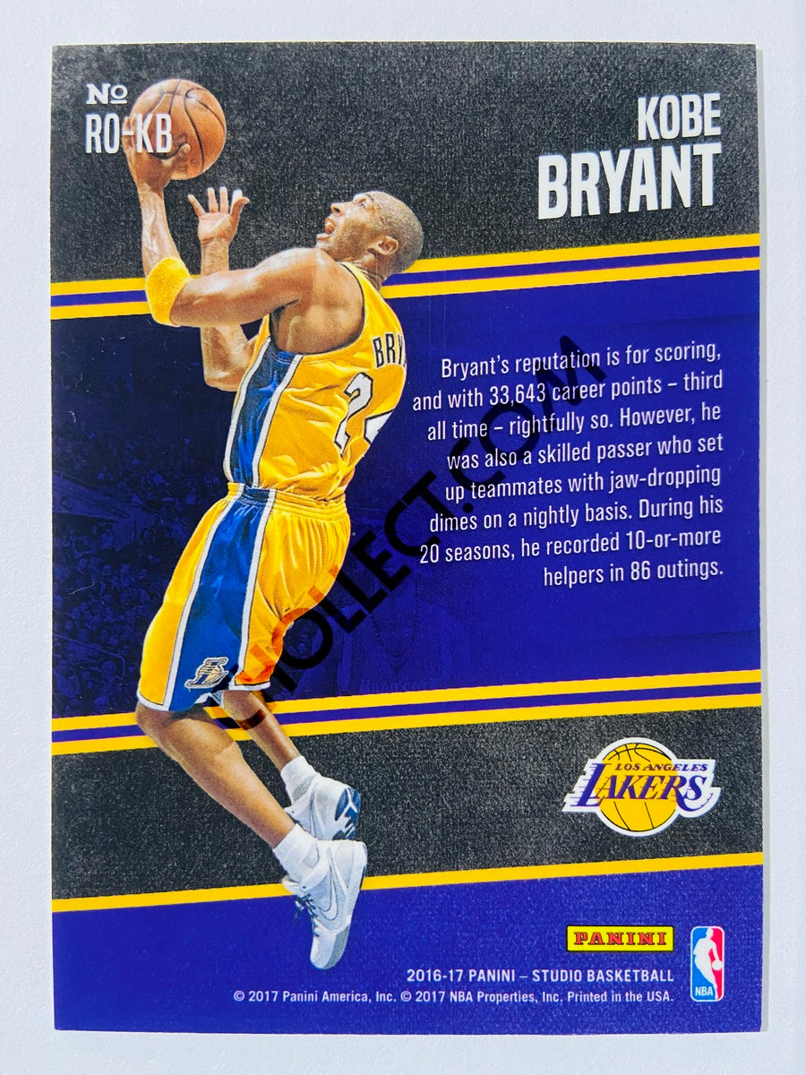 Kobe Bryant - Los Angeles Lakers 2016-17 Panini Studio Rising to the Occasion #RO-KB
