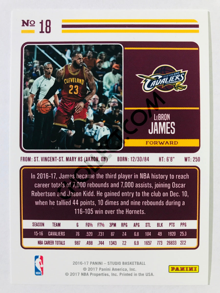 LeBron James - Cleveland Cavaliers 2016-17 Panini Studio Action #18