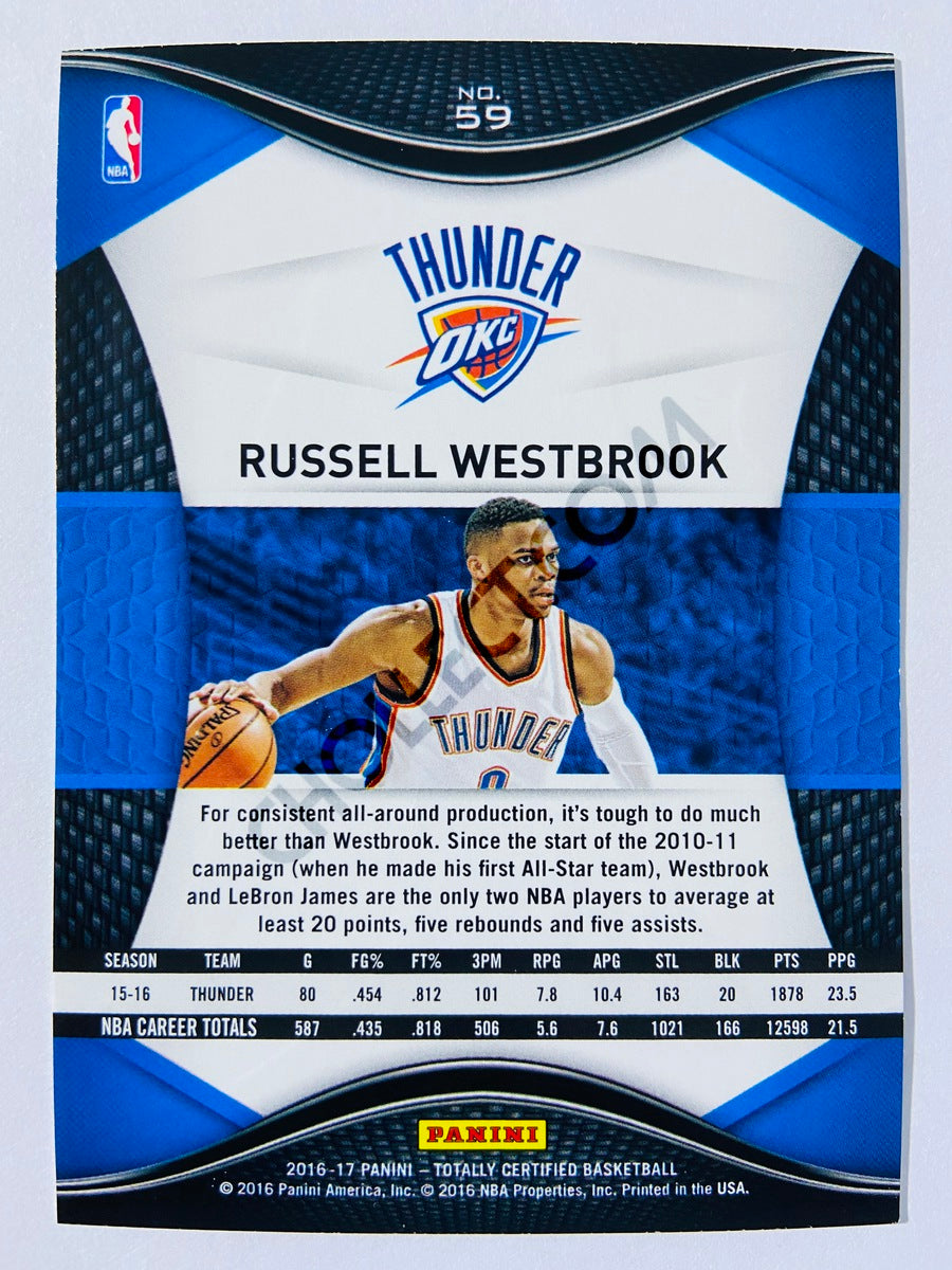 Russell Westbrook - Oklahoma City Thunder 2016-17 Panini Totally Certified #59