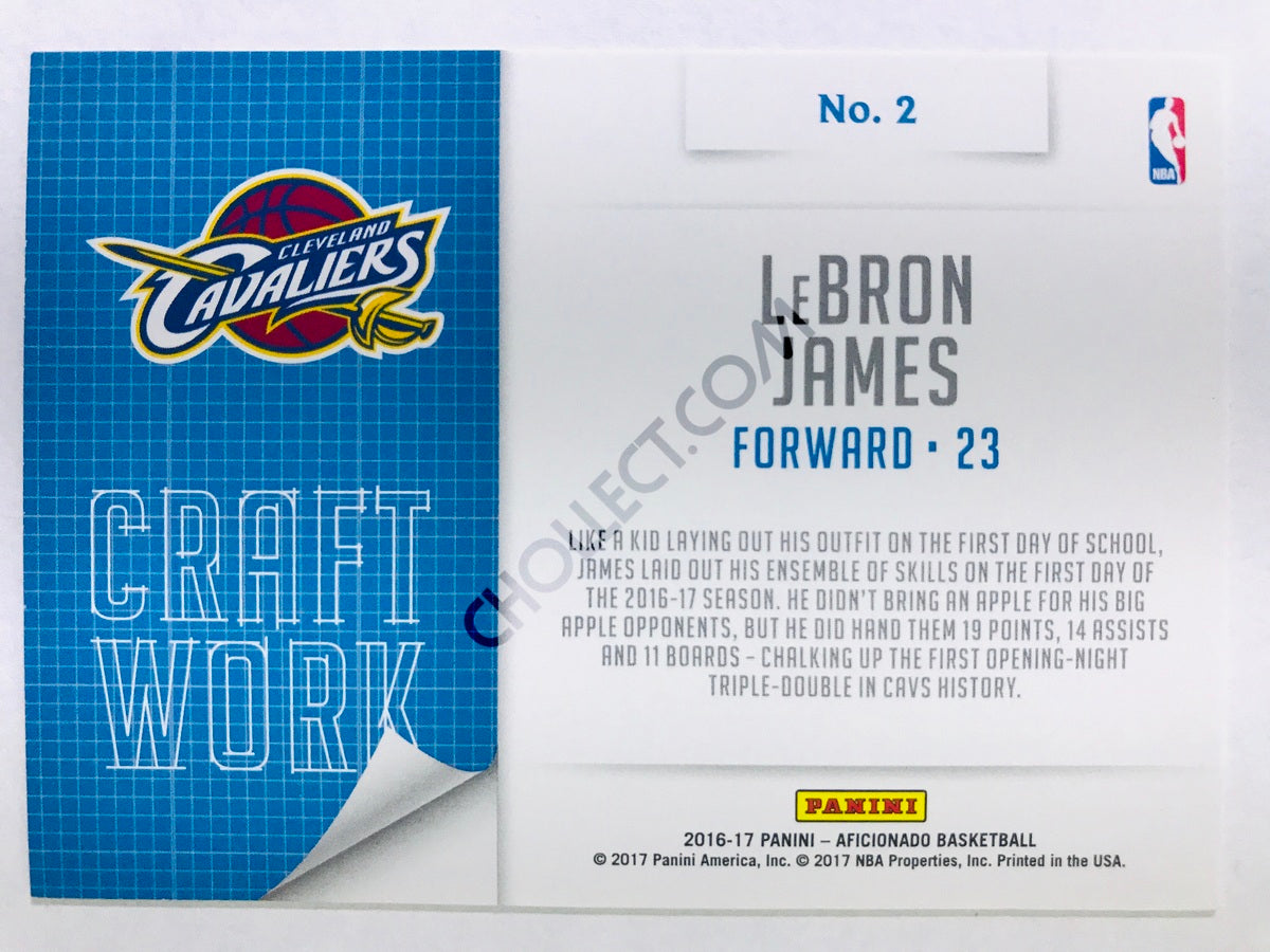 LeBron James - Cleveland Cavaliers 2016-17 Panini Aficionado Craftwork Insert #2