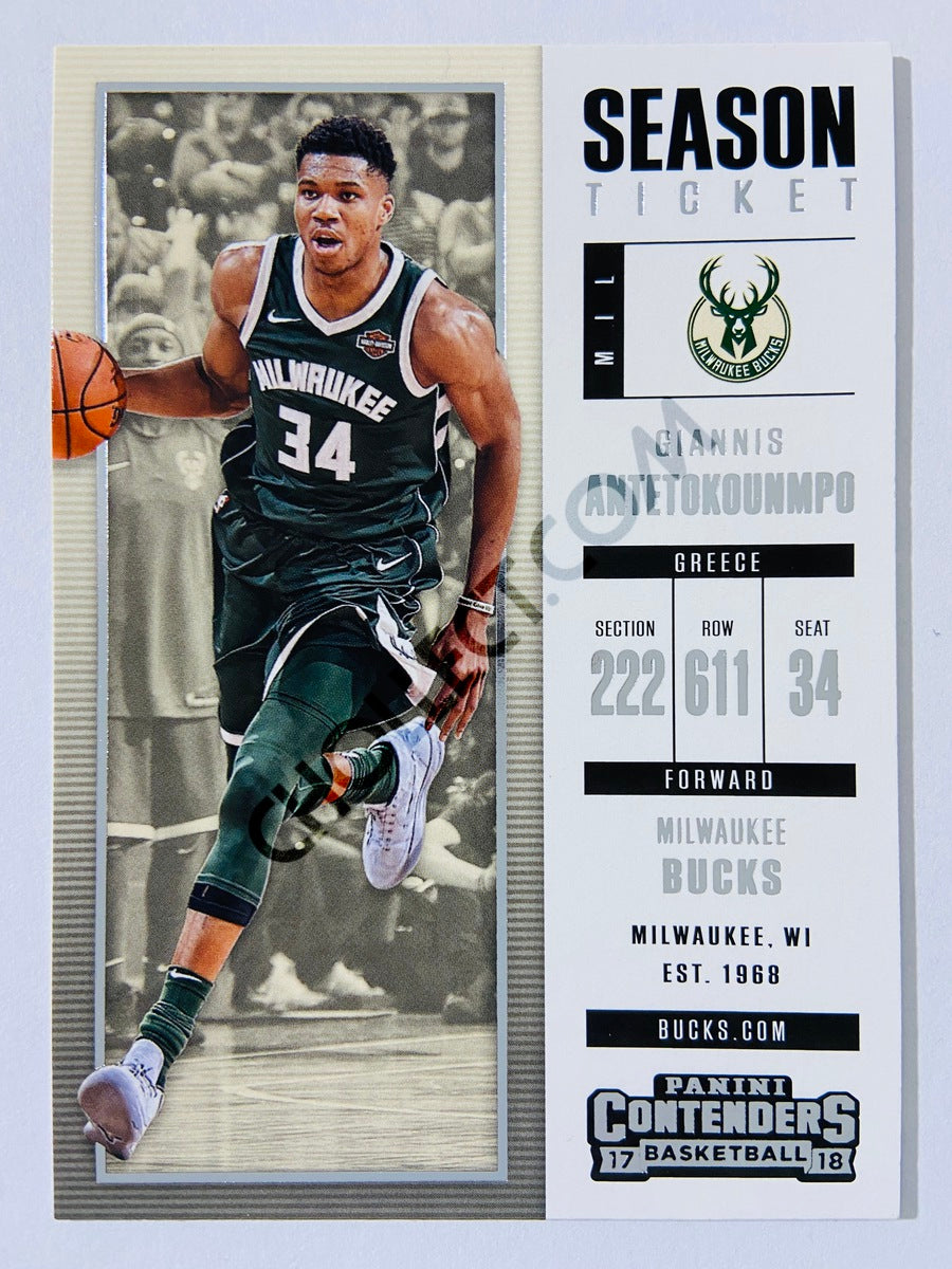 Giannis Antetokounmpo - Milwaukee Bucks 2017-18 Panini Contenders Season Ticket #3