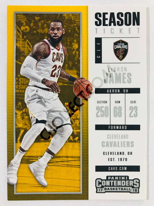 LeBron James - Cleveland Cavaliers 2017-18 Panini Contenders Season Ticket #20