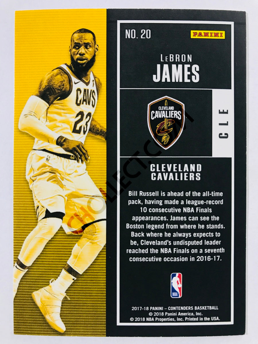 LeBron James - Cleveland Cavaliers 2017-18 Panini Contenders Season Ticket #20