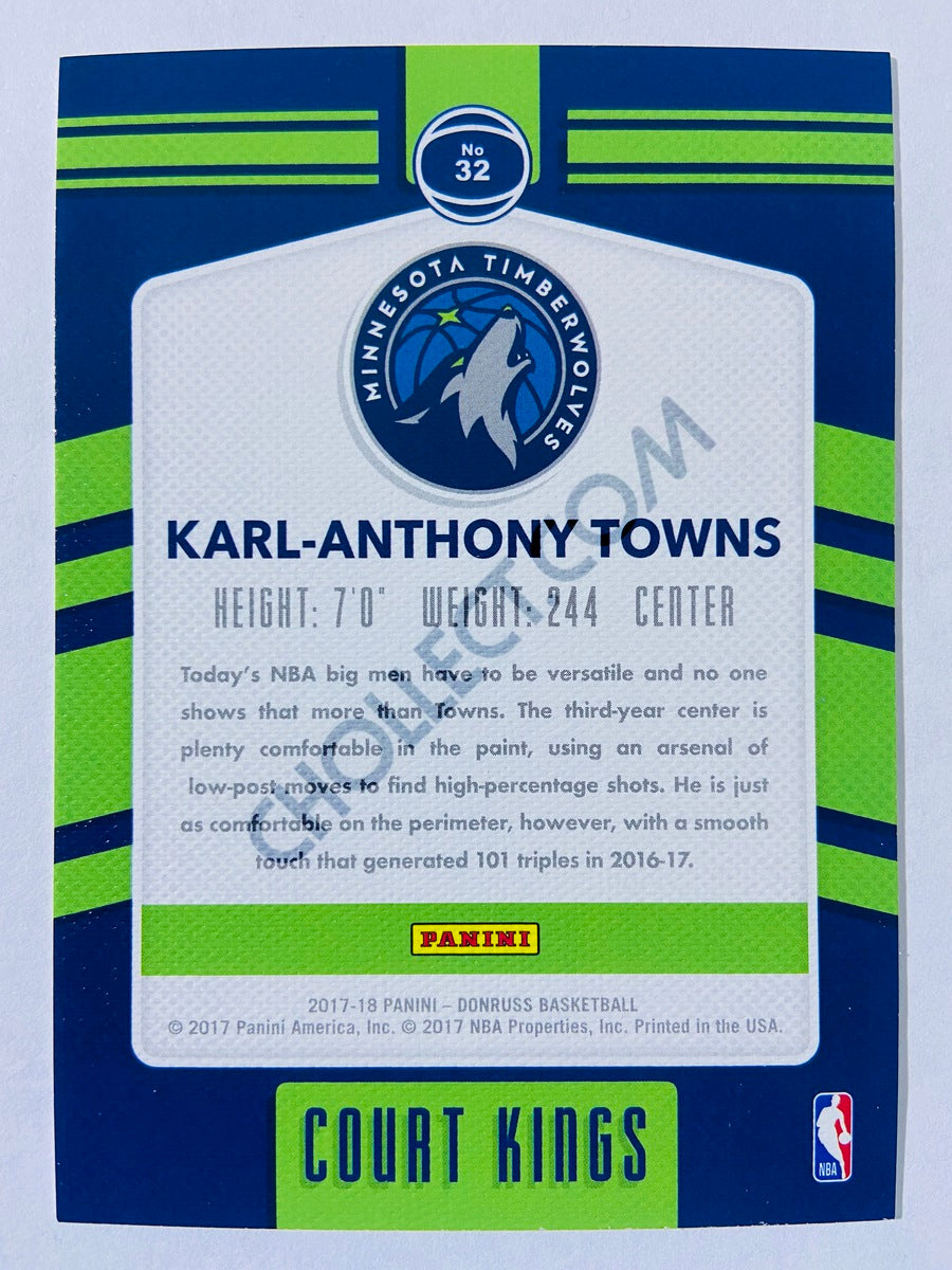 Karl-Anthony Towns - Minnesota Timberwolves 2017-18 Panini Donruss Court Kings Insert #32