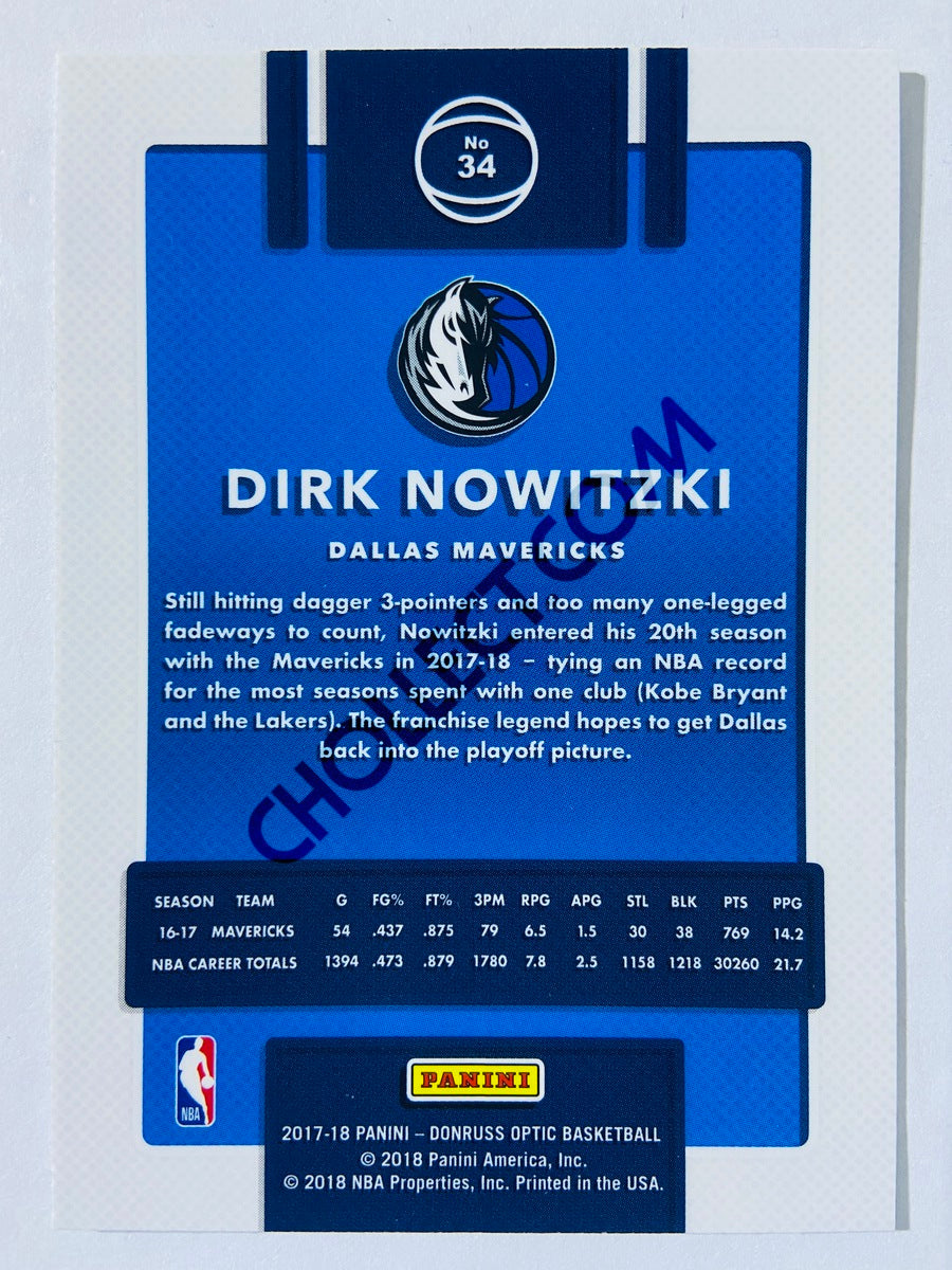 Dirk Nowitzki - Dallas Mavericks 2017-18 Panini Donruss Optic #34