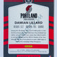 Damian Lillard - Portland Trail Blazers 2017-18 Panini Donruss Optic Court Kings #33