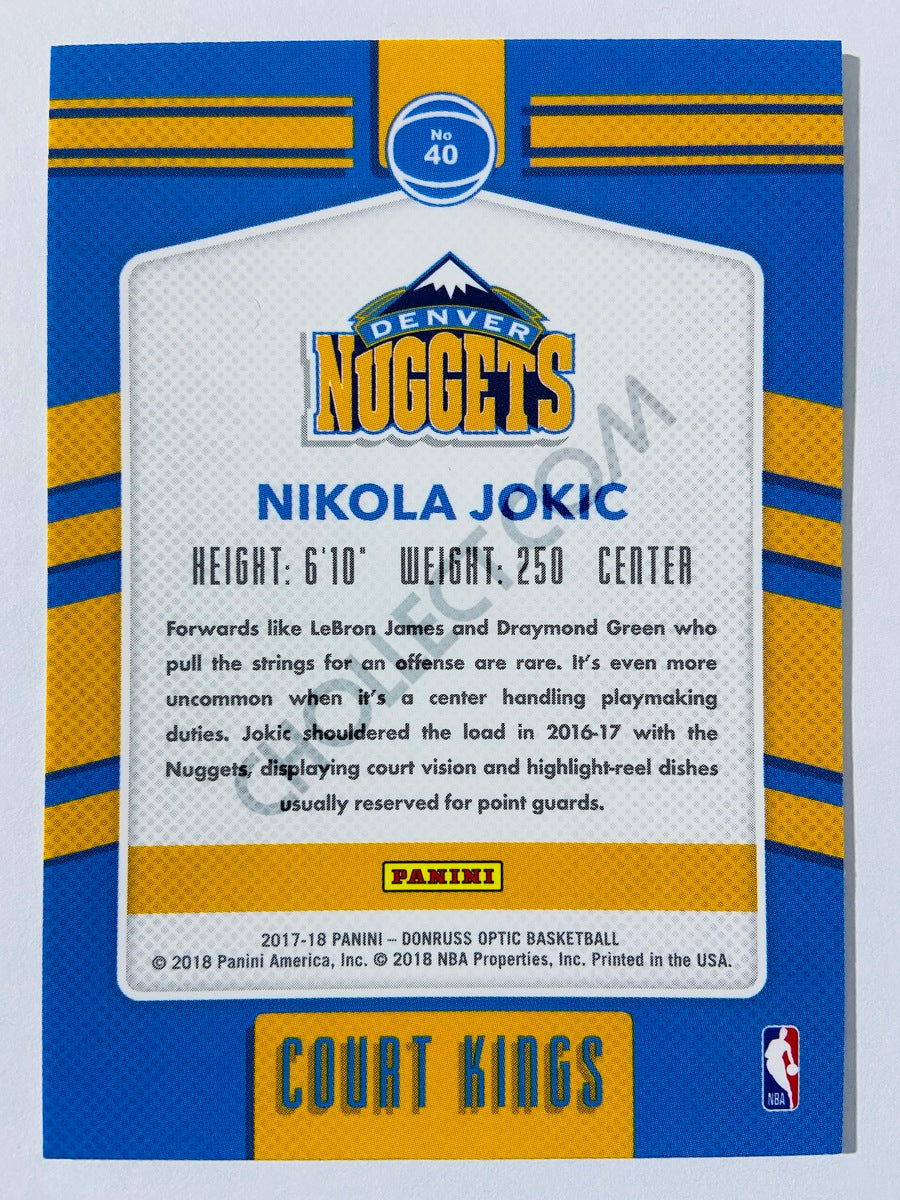 Nikola Jokic - Denver Nuggets 2017-18 Panini Donruss Optic Court Kings Insert #40