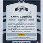 Kawhi Leonard - Los Angeles Clippers 2017-18 Panini Donruss Optic Court Kings Holo Prizm Parallel #28