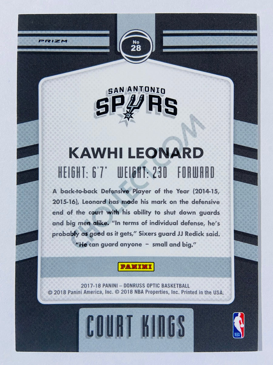 Kawhi Leonard - Los Angeles Clippers 2017-18 Panini Donruss Optic Court Kings Holo Prizm Parallel #28