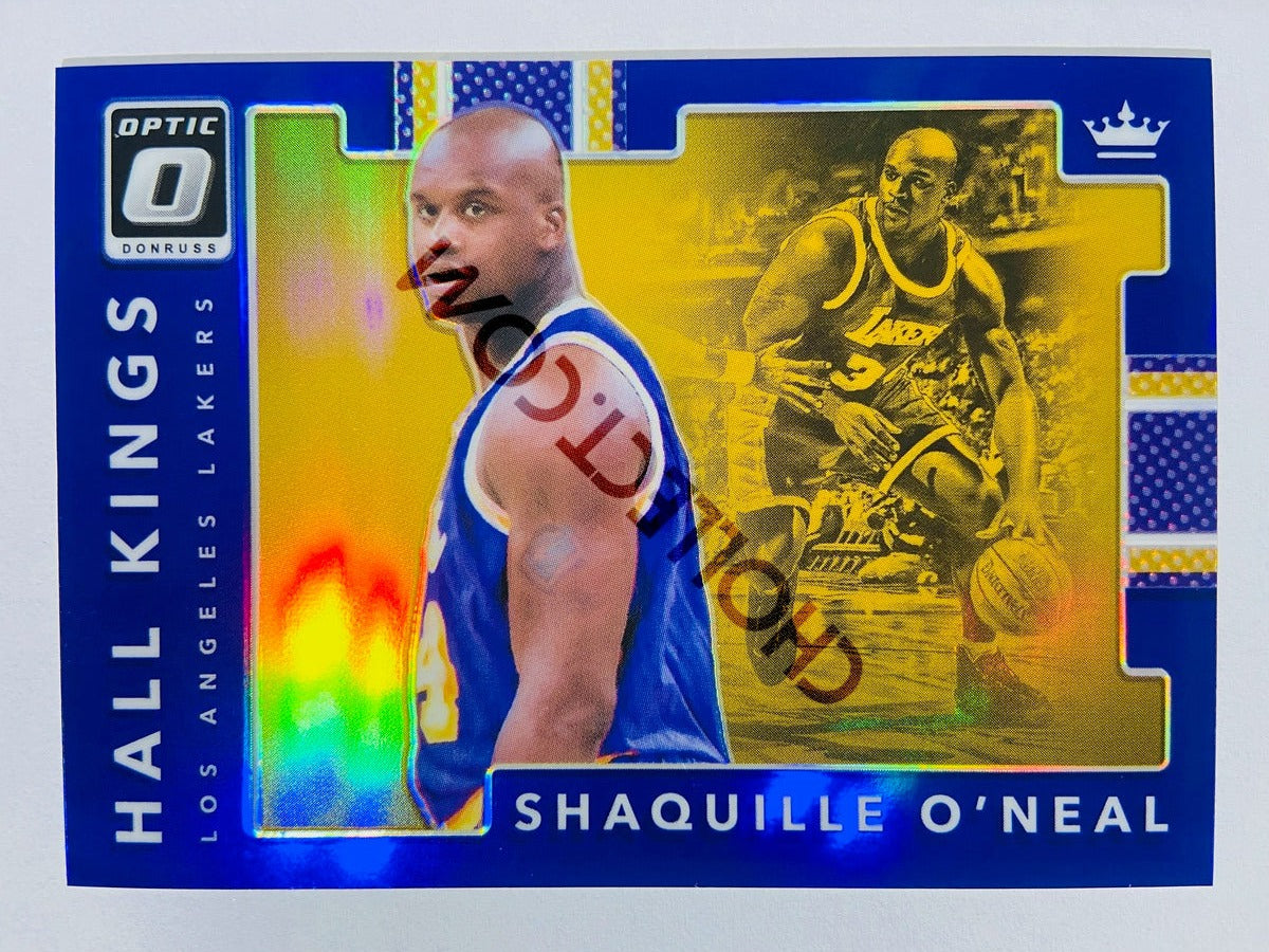 Shaquille O'Neal – Los Angeles Lakers 2017-18 Panini Donruss Optic Hall Kings Purple Prizm Parallel #19