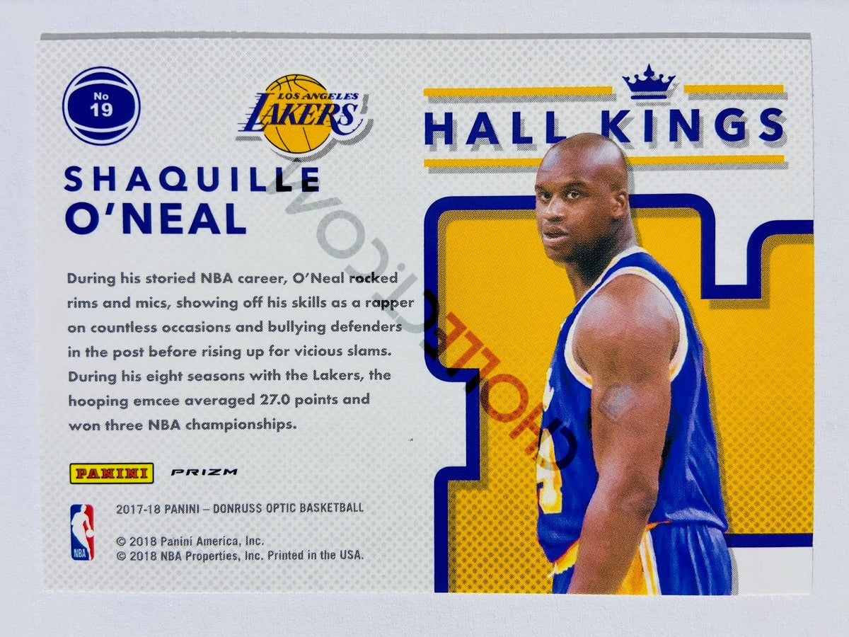 Shaquille O'Neal – Los Angeles Lakers 2017-18 Panini Donruss Optic Hall Kings Purple Prizm Parallel #19