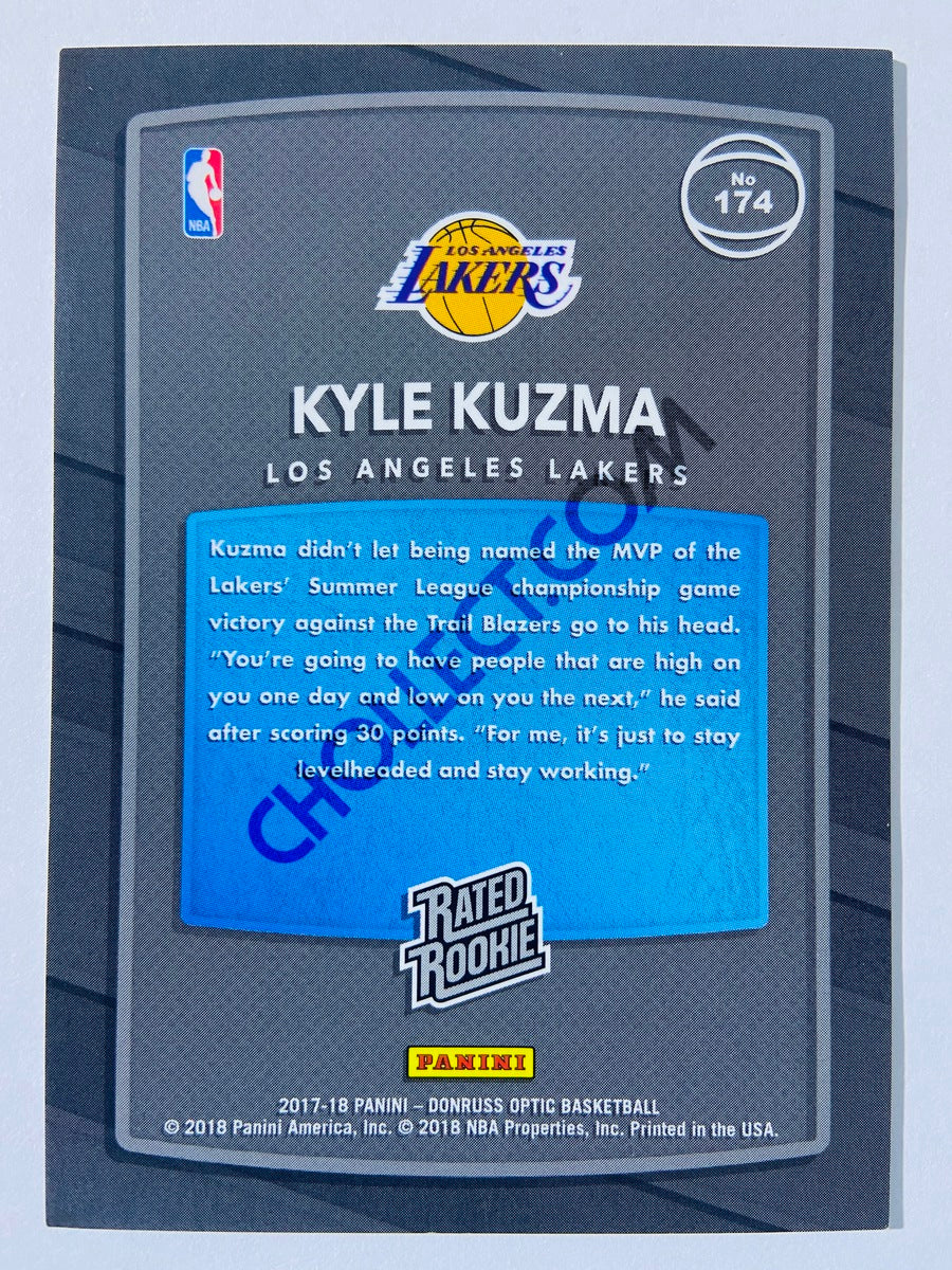 Kyle Kuzma - Los Angeles Lakers 2017-18 Panini Donruss Rated Rookie Flash Parallel #174