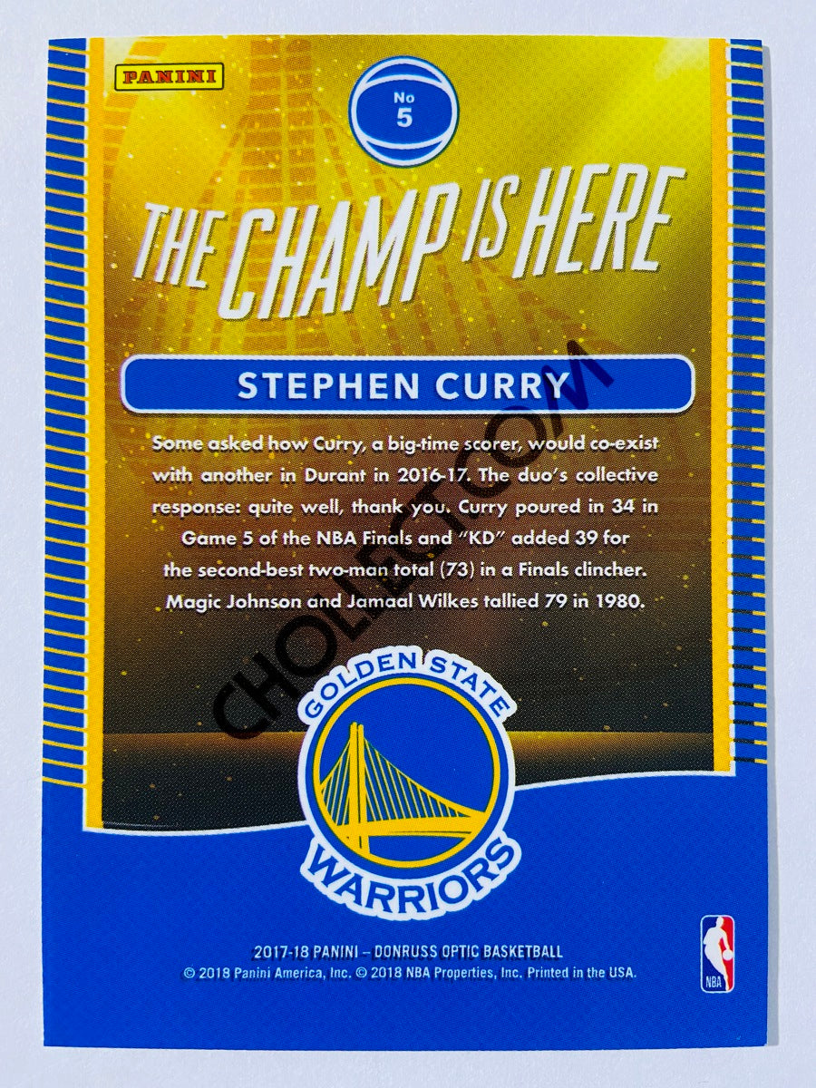 Stephen Curry - Golden State Warriors 2017-18 Panini Donruss Optic The Champ is Here #5