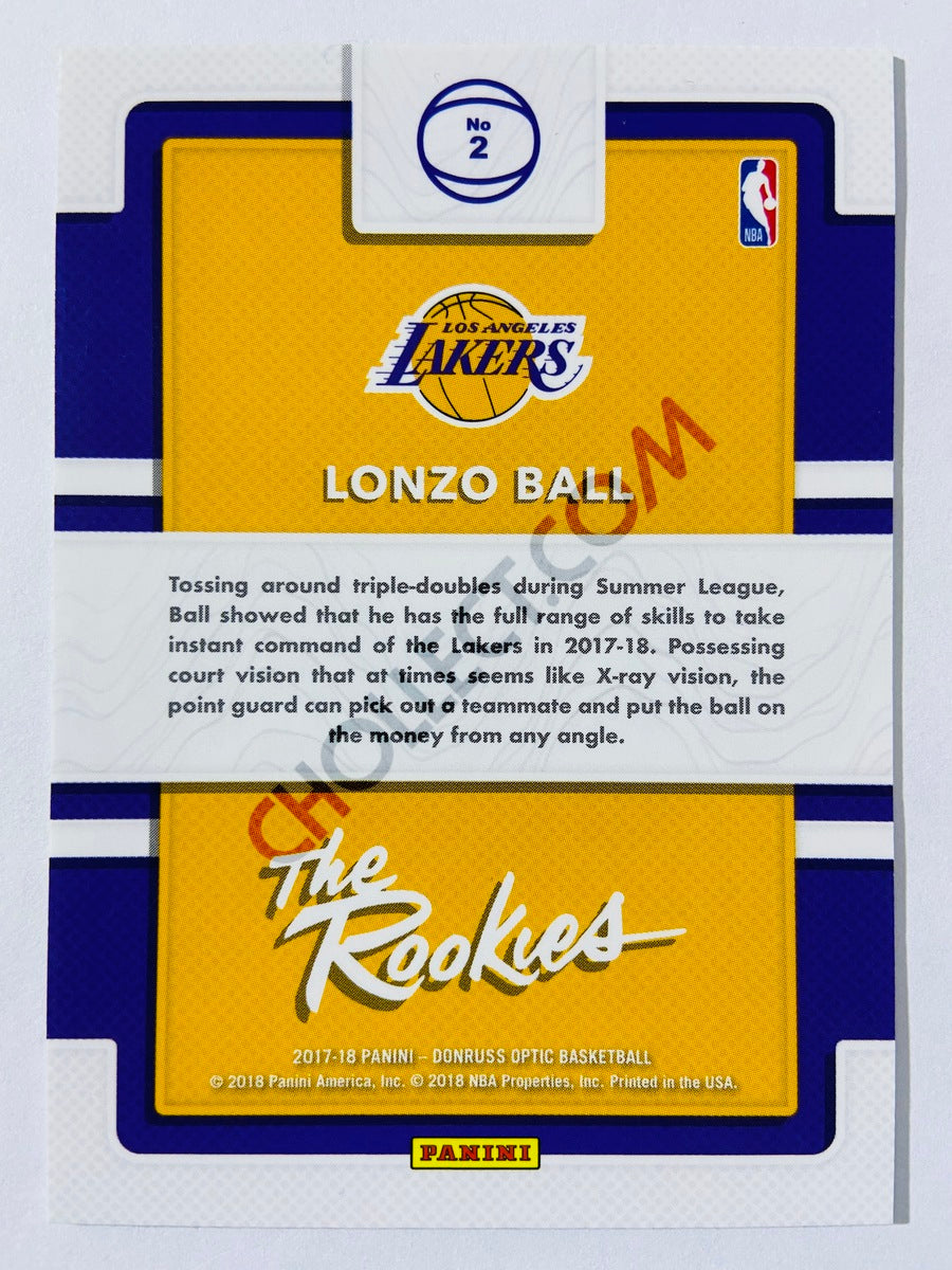 Lonzo Ball - Los Angeles Lakers 2017-18 Panini Donruss Optic The Rookies #2