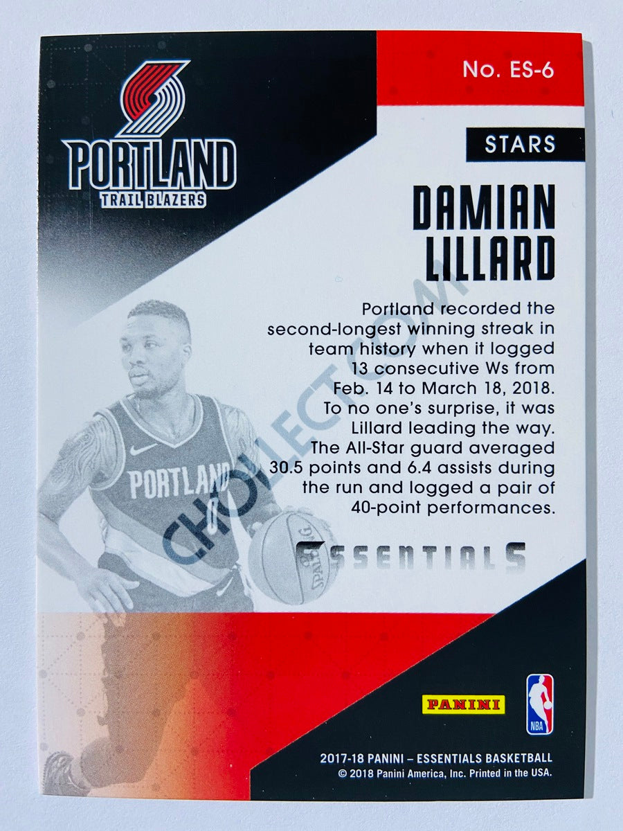 Damian Lillard - Portland Trail Blazers 2017-18 Panini Essentials Essential Stars #6