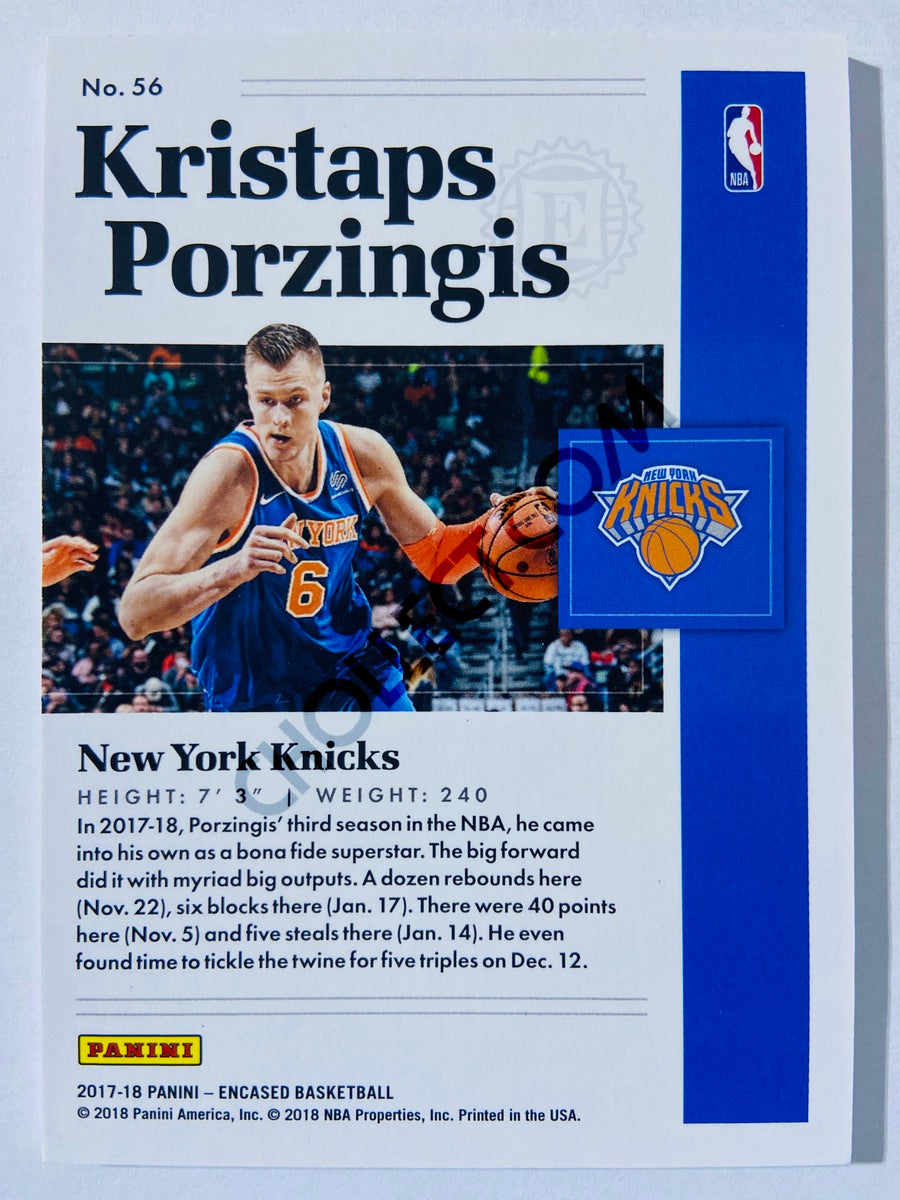 Kristaps Porzingis - Dallas Mavericks 2017-18 Panini Encased #56 | 82/99