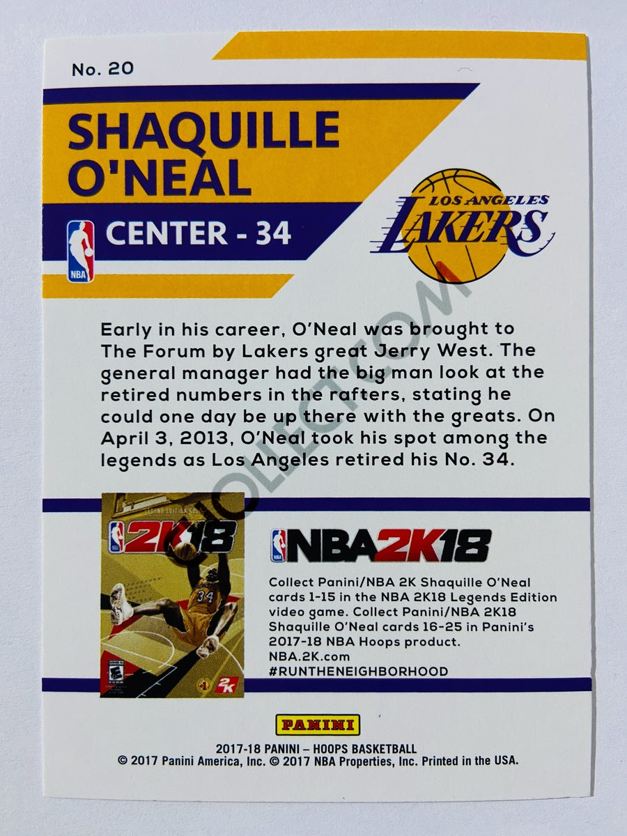 Shaquille O'Neal – Los Angeles Lakers 2017-18 Panini Hoops NBA2K18 #20